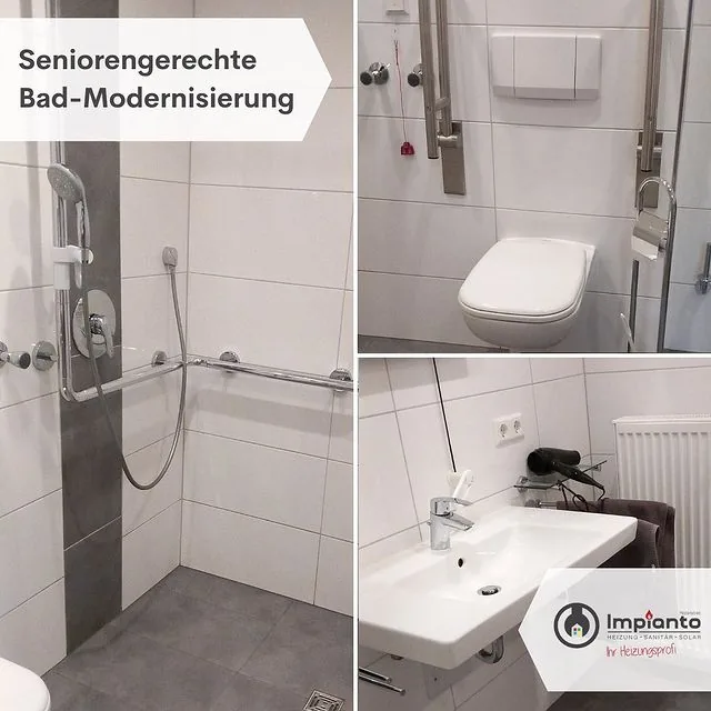 Fertig montierte Sanitärinstallation